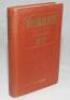 Wisden Cricketers' Almanack 1945. 82nd edition. Original hardback. Only 1500 hardback copies were printed in this war year. Dulling to gilt titles to spine paper, some pages a little wrinkled to top of pages internally due to old damp staining otherwise i