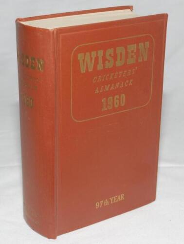 Wisden Cricketers' Almanack 1960. Original hardback. Very good condition - cricket