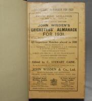 Wisden Cricketers' Almanack 1931. 68th edition. Bound in dark brown boards, with original wrappers, titles in gilt to spine. Minor soiling to wrappers otherwise in good/very good condition - cricket