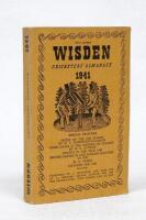 Wisden Cricketers' Almanack 1941. 78th edition. Original limp cloth covers. Only 3200 paper copies printed in this war year. Odd very minor faults otherwise in very good condition. Rare war-time edition - cricket