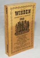Wisden Cricketers' Almanack 1946. Original limp cloth covers. Some discolouration to covers, nick/tear to spine edge at the base of the book otherwise in good condition - cricket
