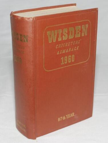 Wisden Cricketers' Almanack 1960. Original hardback. Good/very good condition - cricket