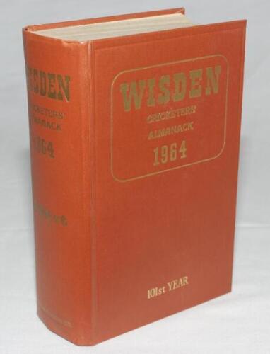 Wisden Cricketers' Almanack 1964. Original hardback. Very good condition - cricket