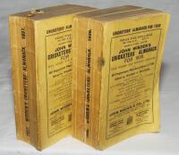 Wisden Cricketers' Almanack 1936 and 1937. 73rd &amp; 74th editions. Original paper wrappers. The 1936 with some wear to wrappers and spine paper, some staining to edge of front wrapper and spine paper, bumping to page block at bottom corner and breaking 
