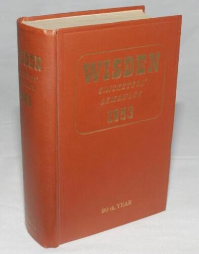 Wisden Cricketers' Almanack 1953. Original hardback. Good/very good condition - cricket