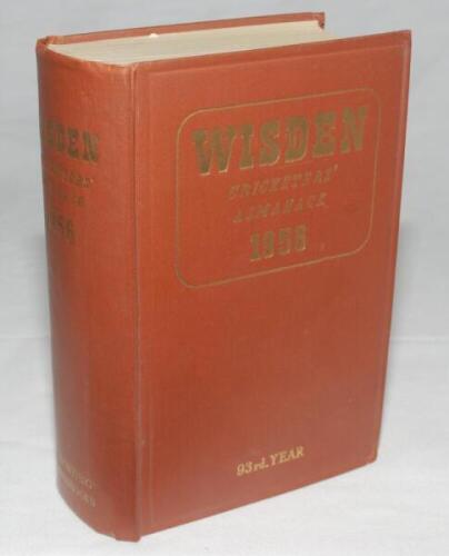 Wisden Cricketers' Almanack 1956. Original hardback. Good/very good condition - cricket