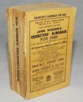 Wisden Cricketers' Almanack 1930. 67th edition. Original paper wrappers. Some breaking to spine block, contents becoming slightly loose, small loss to spine paper otherwise in good+ condition - cricket