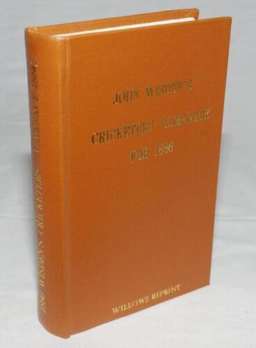 Wisden Cricketers' Almanack 1886. Willows softback reprint (1985) in light brown hardback covers with gilt lettering. Limited edition 382/500. Good condition - cricket