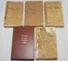 Wisden Cricketers' Almanack 1896, 1897, 1898, 1899 and 1901. 33rd to 36th and 38th editions. The 1896, 1897 and 1898 have original paper wrappers, the 1899 edition bound in brown with original wrappers. All editions with wear and major faults. The 1896 ed