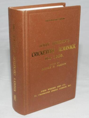 Wisden Cricketers' Almanack 1905. Willows hardback reprint (1998) in dark brown boards with gilt lettering. Un-numbered limited edition. Very good condition - cricket