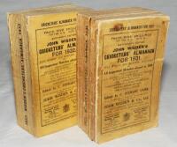 Wisden Cricketers' Almanack 1931 and 1932. 68th &amp; 69th editions. Original paper wrappers. The 1931 edition with detached front wrapper, soiling and wear to wrappers, handwriting to top border of first advertising page, broken spine block, page section