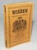 Wisden Cricketers' Almanack 1944. 81st Edition. Original limp cloth covers. Only 5600 paper copies printed in this war year. Odd minor faults otherwise in good condition. Rare war-time edition - cricket