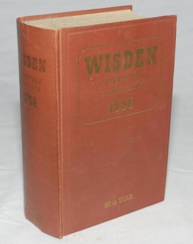 Wisden Cricketers' Almanack 1958. Original hardback edition. Slight dulling to gilt titles, odd minor faults otherwise in good condition - cricket