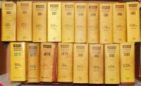 Wisden Cricketers' Almanack 1976 to 1993. The majority are original hardbacks with dustwrappers, the 1977 and 1987 editions are softback editions. Some soiling or wear to the majority of the dustwrapper spines otherwise in good condition. Qty 18 - cricket