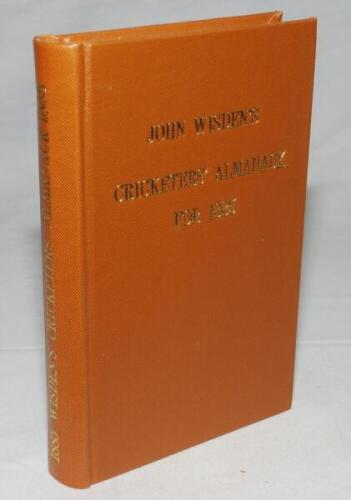 Wisden Cricketers' Almanack 1885. Willows softback reprint (1983) in light brown hardback covers with gilt lettering. Un-numbered limited edition. Good/very good condition - cricket