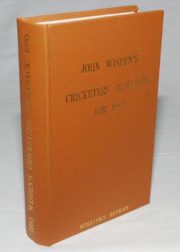 Wisden Cricketers' Almanack 1895. Willows softback reprint (1993) in light brown hardback covers with gilt lettering. Limited edition 380/500. Very good condition - cricket
