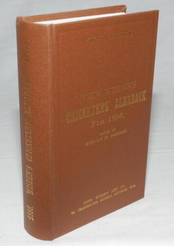 Wisden Cricketers' Almanack 1898. Willows hardback reprint (1995) in dark brown boards with gilt lettering. Limited edition 376/500. Very good condition - cricket