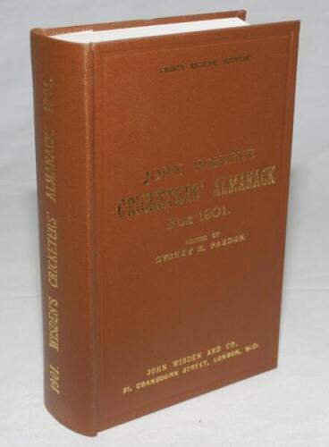Wisden Cricketers' Almanack 1901. Willows hardback reprint (1996) in dark brown boards with gilt lettering. Limited edition 355/500. Very good condition - cricket