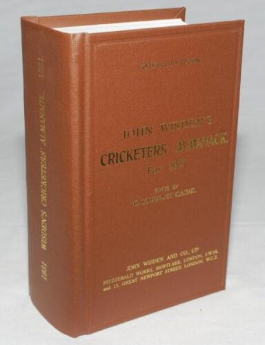 Wisden Cricketers' Almanack 1931. Willows hardback reprint (2009) in dark brown boards with gilt lettering. Limited edition 214/500. Very good condition - cricket