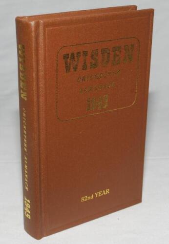 Wisden Cricketers' Almanack 1945. Willows hardback reprint (2000) in dark brown boards with gilt lettering. Limited edition 411/500. Very good condition - cricket