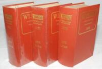 Wisden Cricketers' Almanack 1922, 1923 and 1931. 59th, 60th &amp; 68th editions. Uniformly bound in brown boards, lacking original wrappers, titles in gilt to front board and spine. The 1922 lacking its last advertising page. The 1923 and 1931 editions wi