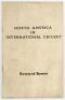 'North America in International Cricket'. Rowland Bowen 1960. Original printed paper 1038covers. Published as a limited edition of 100 copies in the U.K. and 50 copies in the U.S.A. This copy signed 'With the compliments, grateful thanks, &amp; best wishe