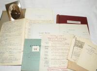 George Bent [G.B.] Buckley. Cricket historian. An important archive of writings and ephemera, originally from the collection of G.B. Buckley, contained in four boxes. Contents comprise original manuscripts, typescripts and cuttings albums relating to Buck