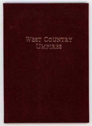 West Country Umpires. Sam Cook and Peter Eele. Edited by Richard Walsh. Privately published by Richard Walsh Books 1996. Limited edition no. 44/50. Bound in original brown cloth and signed by Eele and Walsh. VG - cricket