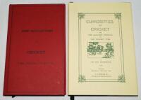 'Some Recollections of Cricket'. Lord Charles J.F. Russell. Facsimile reprint published by J.W. McKenzie 1979. Limited edition of 100 copies produced, this being no 72. Sold with 'Curiosities of Cricket from The Earliest Records to Present Time' by An Old