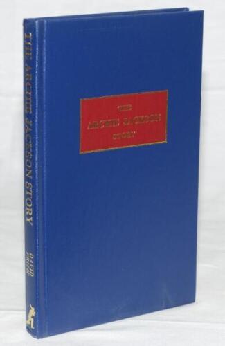 'The Archie Jackson Story. A Biography'. David Frith. Ashurst 1974. Limited edition of 1000 copies, this being number 740, signed by the author to the limitation page. Presentation copy to the playwright, Harold Pinter, with handwritten dedication to fron