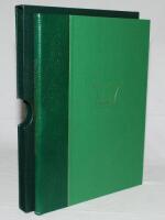 'The Lord's Taverners Fifty Greatest'. The fifty greatest post war cricketers. Selected by Trevor Bailey, Richie Benaud, Colin Cowdrey and Jim Laker. London 1983. Leather bound de luxe limited edition with gilt lettering. Edges gilt. In slipcase. Limited 