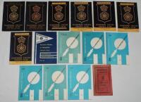 'Hampshire County Cricket Guide 1939'. Official County Guide edited and published by H. King. Published by Southern Newspapers Ltd., Southampton. Original red decorative wrappers. Some wear and fading to wrappers, rusting to staples, otherwise in good con