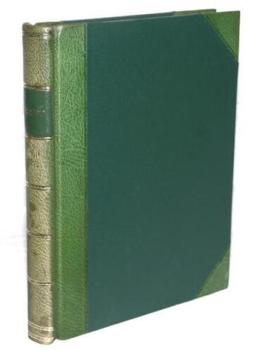 'Cricket: A Weekly Record of the Game'. Volume IV, 31st January to 24th December 1885 bound in modern green quarter leather complete with title and contents pages. VG - cricket