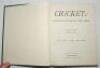 'Cricket: A Weekly Record of the Game'. Volume VI, 27th January to 29th December 1887 bound in modern green cloth complete with title and contents pages. Red speckled page edges. VG - cricket - 2