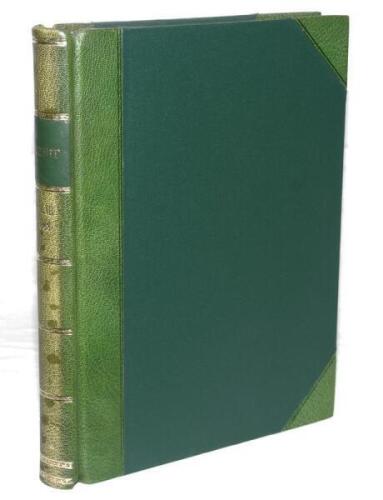 'Cricket: A Weekly Record of the Game'. Volume VII, 26th January to 27th December 1888 bound in modern green quarter leather complete with title and contents pages, and photo supplement to the 1st November issue of 'The Surrey Eleven of 1888'. VG - cricke