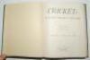 'Cricket: A Weekly Record of the Game'. Volume VII, 26th January to 27th December 1888 bound in modern green quarter leather complete with title and contents pages, and photo supplement to the 1st November issue of 'The Surrey Eleven of 1888'. VG - cricke - 2