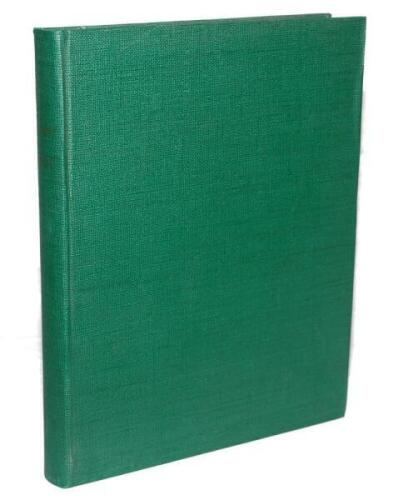 'Cricket: A Weekly Record of the Game'. Volume VIII, 24th January to 27th December 1889 bound in modern green cloth complete with title and contents pages. Red speckled page edges. One page detached, otherwise in very good condition - cricket