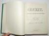 'Cricket: A Weekly Record of the Game'. Volume VIII, 24th January to 27th December 1889 bound in modern green cloth complete with title and contents pages. Red speckled page edges. One page detached, otherwise in very good condition - cricket - 2