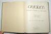 'Cricket: A Weekly Record of the Game'. Volume XI, 27th January to 29th December 1892 bound in modern green quarter leather complete with title and contents pages. Also photo supplements to the issues of 5th May, 'English Cricket Team on Tour. South Afric - 2