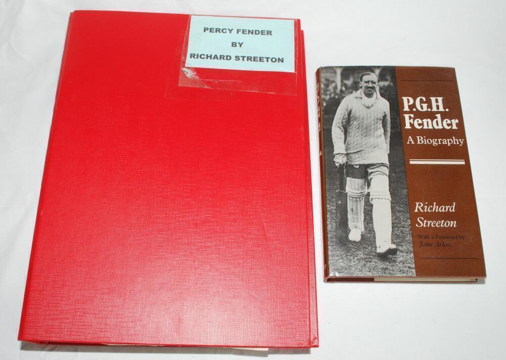 'P.G.H. Fender. A Biography'. Richard Streeton. London 1981. Red file ...