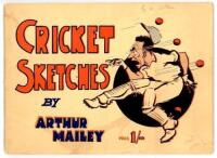 'Bodyline'. 'Cricket Sketches and Short Stories, by the Australian Googly Bowler 1932-1933'. Arthur Mailey. Sydney 1933. Excellent original pictorial wrappers. Profusely illustrated. Issued during the M.C.C. 1932-33 'Bodyline' tour of Australia. Light ver
