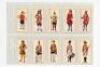 Military cigarette cards 1901-1976. Eight complete sets of cards. Sets are John Player &amp; Sons, 'Regimental Uniforms' 1912, blue backs, full set of fifty, and a full set of fifty brown back second series. 'Military Uniforms of the British Empire Overse - 15