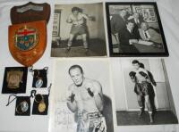 Philip Henry Lundgren 1940-2015. Boxer. Rome Olympic Games 1960. A selection of boxing ephemera formerly the property of Lundgren including press photographs of Lundgren in boxing pose, signing a contract and also some of his opponents including signed an