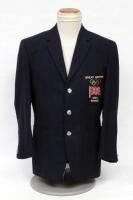 Philip Henry Lundgren 1940-2015. Boxer. Rome Olympic Games 1960. An official Great Britain blazer worn by Lundgren during the Olympic games held from the 25th August to 11th September 1960 in Rome. The navy blue blazer, by Simpson of London, with beautifu