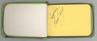 Boxing autographs 1920s-1960s. Zip-up autograph album containing an excellent selection of twenty nine signatures, the majority of British and American boxing champions for the period. The signatures are signed individually to one side of a page with one 