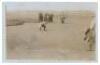 Golf Open Championship, Hoylake, Liverpool, 23rd &amp; 24th June 1913. Rare original sepia real photograph postcard of an unknown player lining up a putt. No. 14 in a series. Series unknown. Short handwritten message in ink to verso. Slight wear to corner