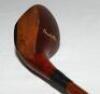 Donald J. Ross. Pinehurst U.S.A. 'Spoon driver' c.1920. Maker's stamp for 'Donald J. Ross' to crown. Brass plate to sole. Hickory shaft with leather grip. Very good condition - golf<br><br>Donald Ross was born in Scotland and served as an apprentice at St