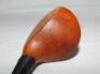Donald J. Ross of Pinehurst Driver c.1915. Maker's stamp 'D.J. Ross' to crown of club head. Hickory shaft, leather grip. Very good condition - golf - 2