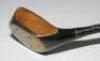 Donald J. Ross of Pinehurst 'Brassie' c.1915. Maker's mark 'D.J. Ross' stamped to crown of club head. Hickory shaft, leather grip. Good original condition - golf