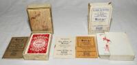 'Kargo' Card Golf c.1930s. Two different sets of playing cards, one set complete with 53 cards and instruction booklet, the other with 52 cards and 'Introduction' and 'Rules' booklets. Both sets in original boxes. G - golf